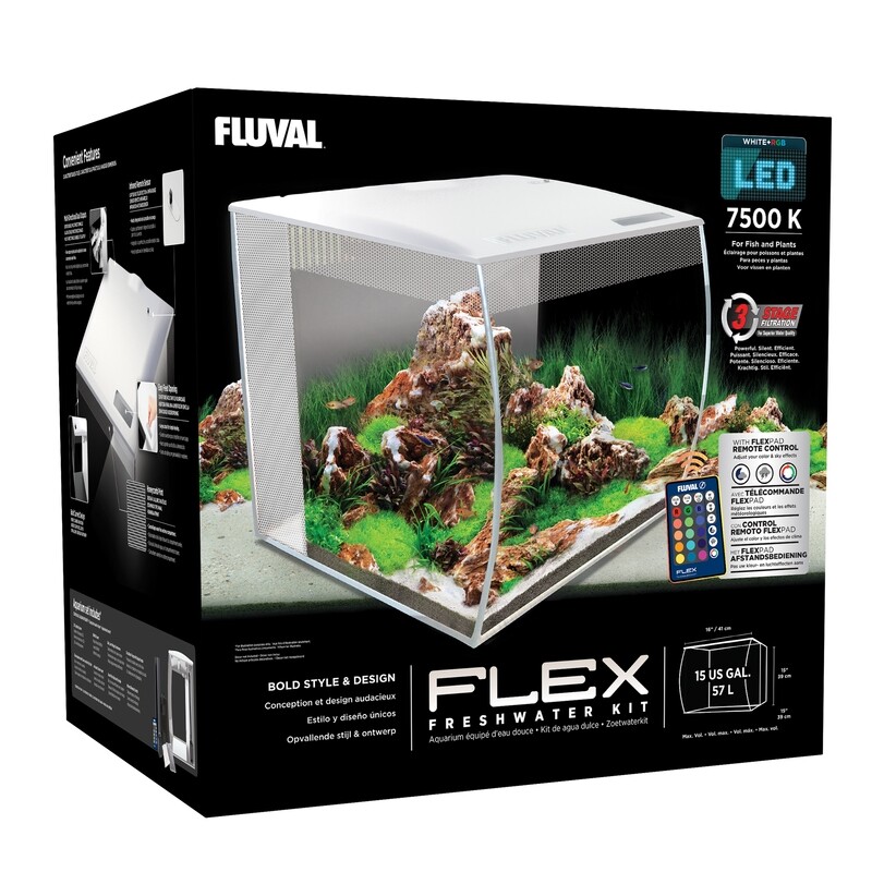 Fluval Flex Aquarium Kit - 57 L (15 US gal) - White