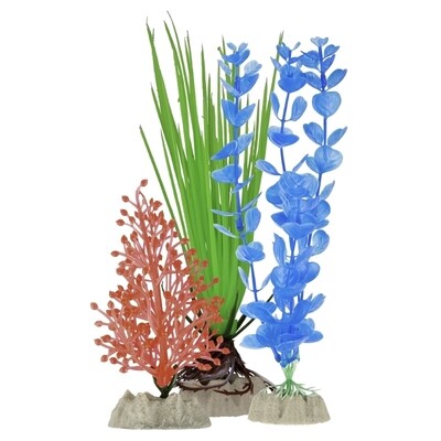 GloFish Plant Multipack SM Orange, MD Green, LG Blue