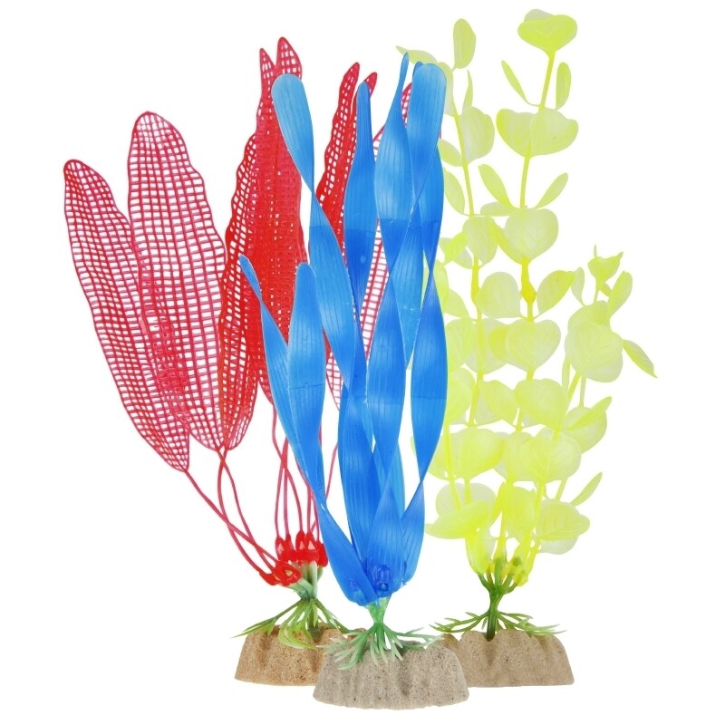 GloFish Plant Multipack MD Yellow, MD Orange, LG Blue