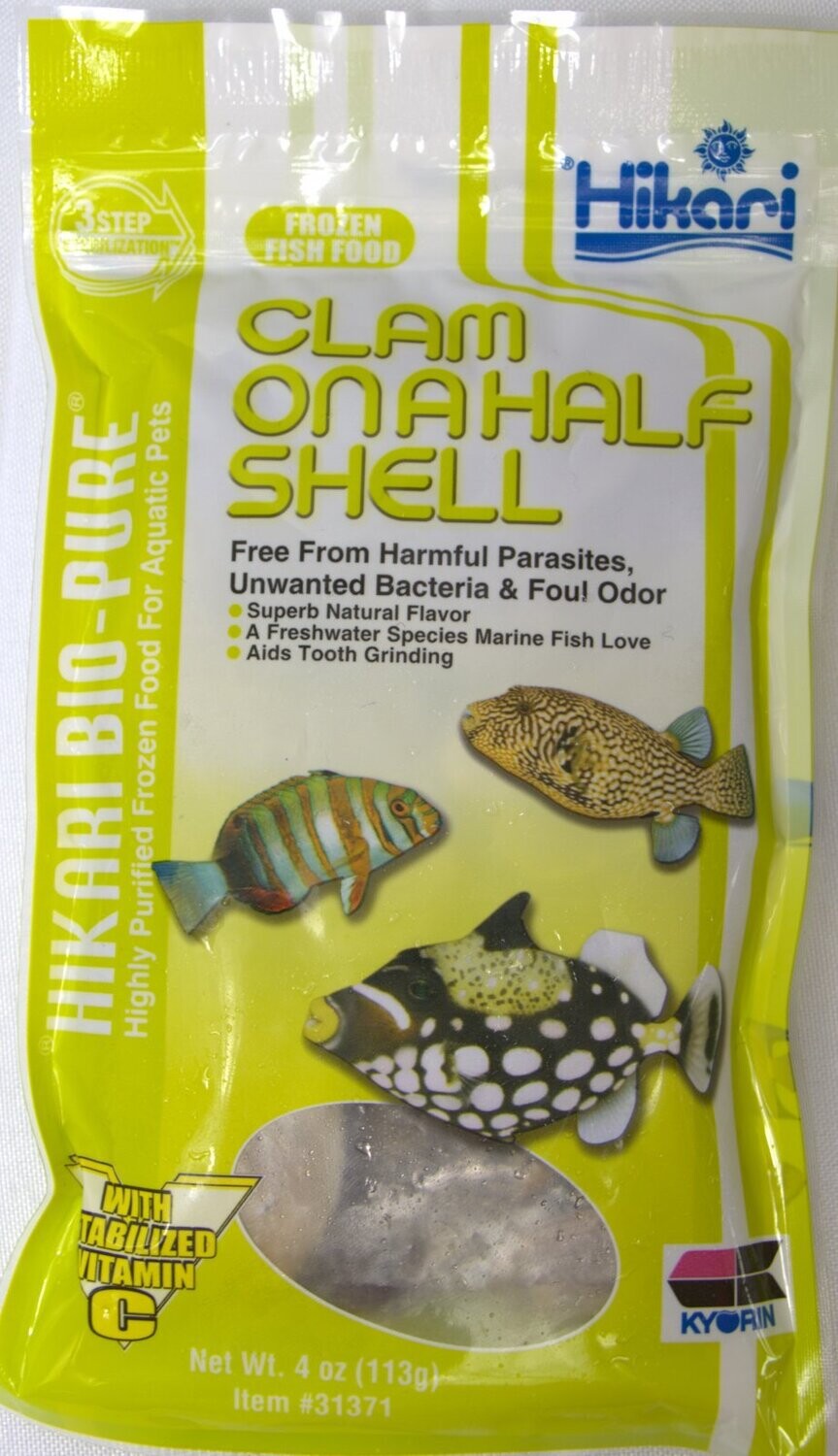 Hikari Bio-Pure Frozen Clams on Half Shell