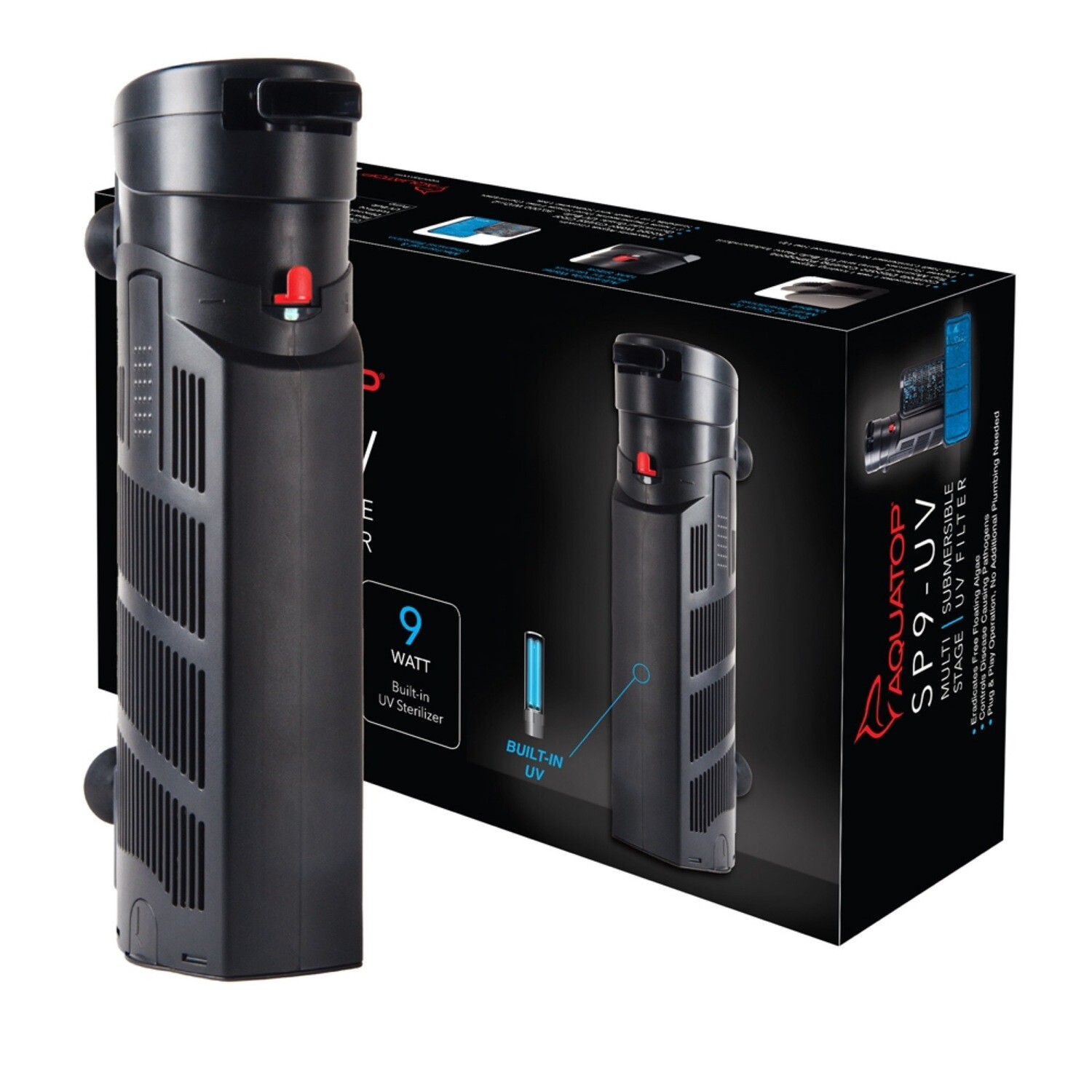 AQUATOP SP9-UV 264 GPH Internal Filter with 9 Watt UV Sterilization