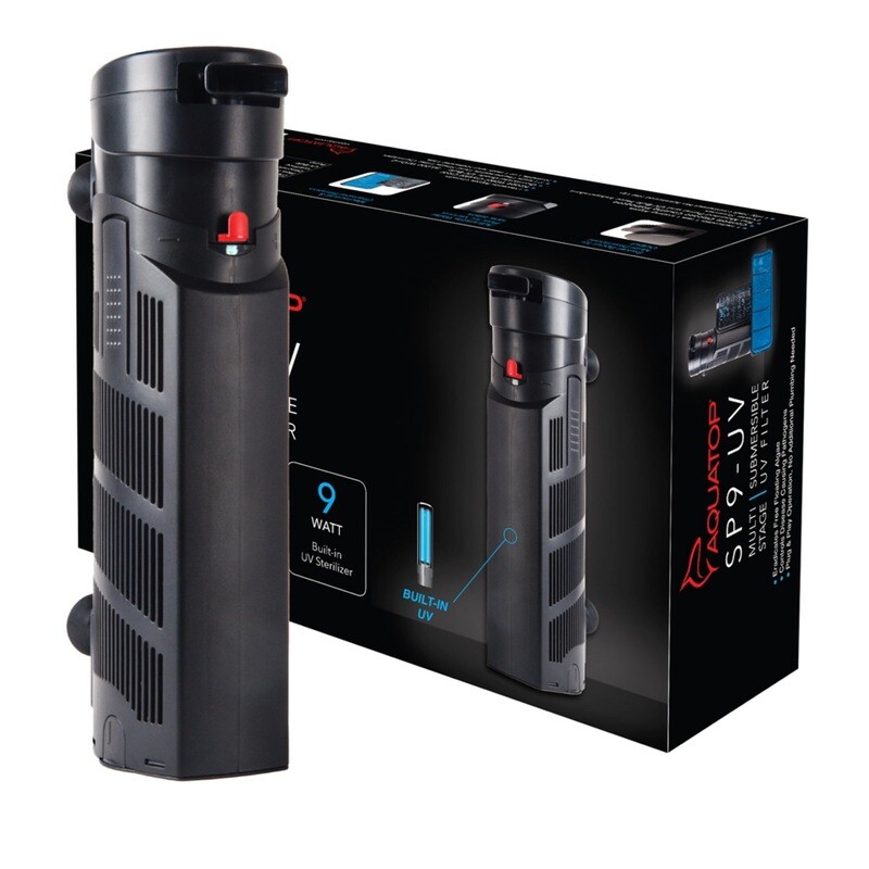 AQUATOP SP9-UV 264 GPH Internal Filter with 9 Watt UV Sterilization