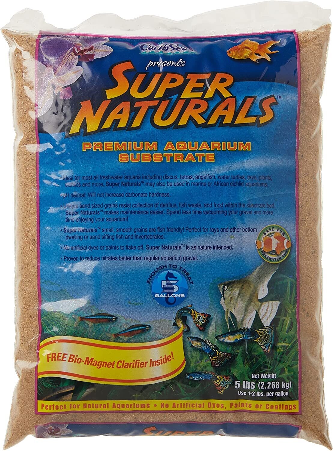 Caribsea Super Natural Sunset Gold Sand, Size: 5lb
