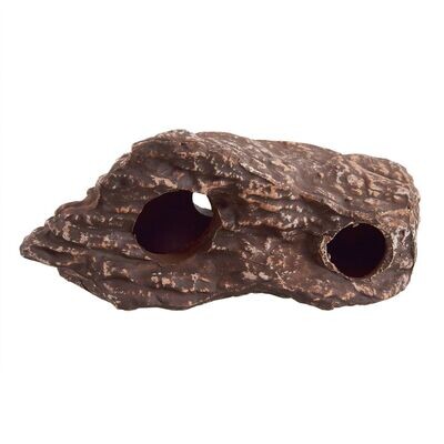 Underwater Treasures Ceramic Hollow Rock - Brown - Small