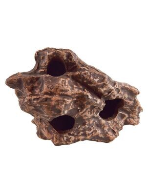 Underwater Treasures Ceramic Hollow Rock - Brown - Large