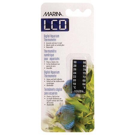 Marina Meridian LCD Aquarium Thermometer, 64 to 86-Degree Fahrenheit / 18 to 30-Degree Celsius