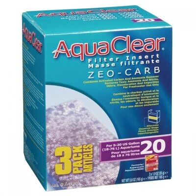 AquaClear Filter Insert Zeo-Carb 20 [3 Pack]