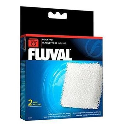 Fluval C3 Foam, Pad Replacement Aquarium Filter Media, 2-Pack