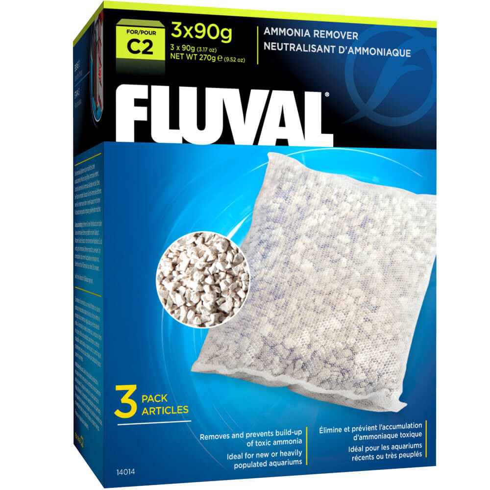 Fluval C2 Ammonia Remover, Replacement Aquarium Filter Media, 3-Pack