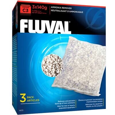 Fluval C3 Ammonia Remover, Replacement Aquarium Filter Media, 3-Pack