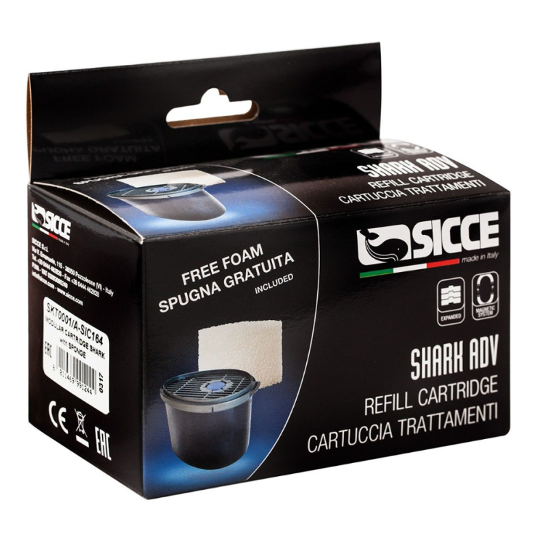 Sicce Shark Filter ADV Cartridge with White Sponge Sicce Shark Filter ADV Cartridge with White Sponge