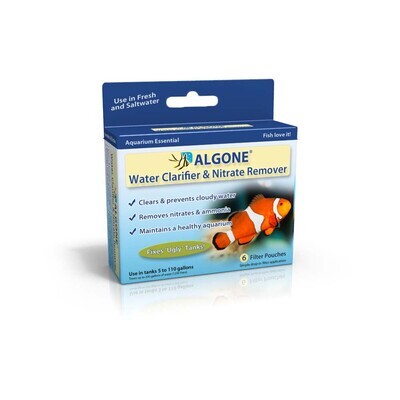 Algone Aquarium Water Clarifier and Nitrate Remover Filter Pouches