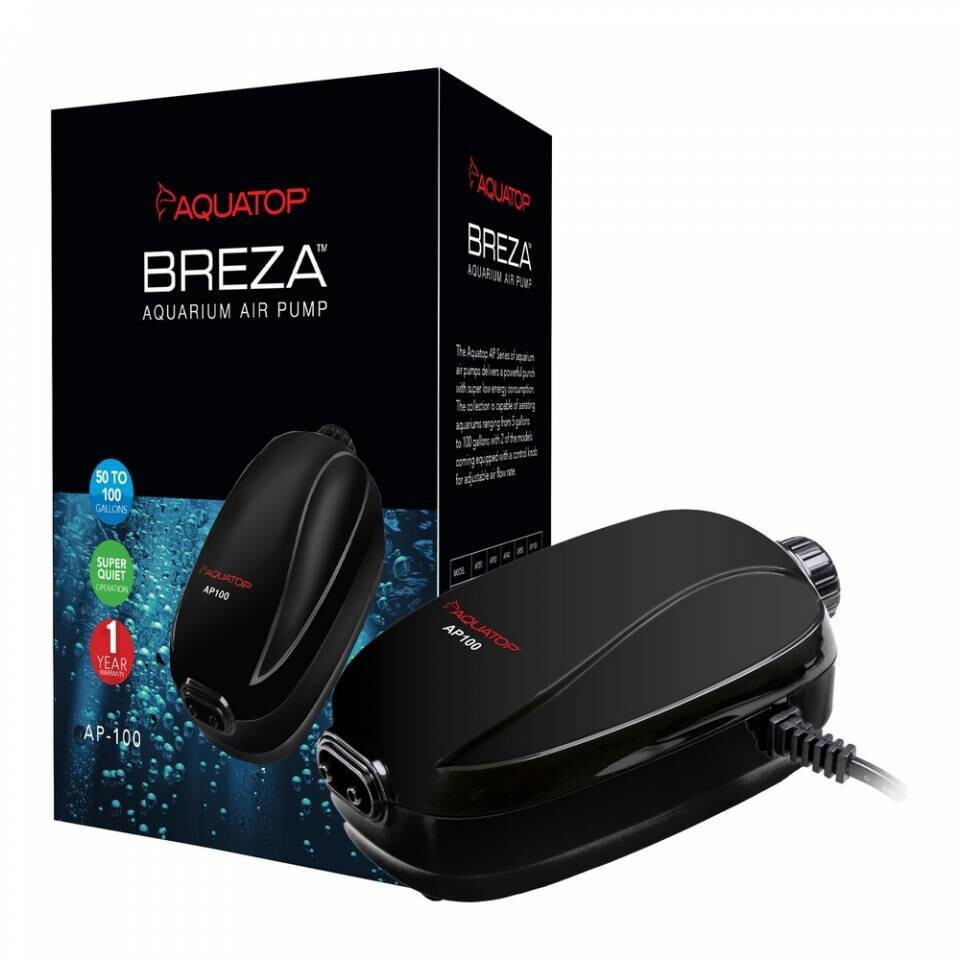 Aquatop Breza Aquarium Air Pump Dual Outlet - AP100