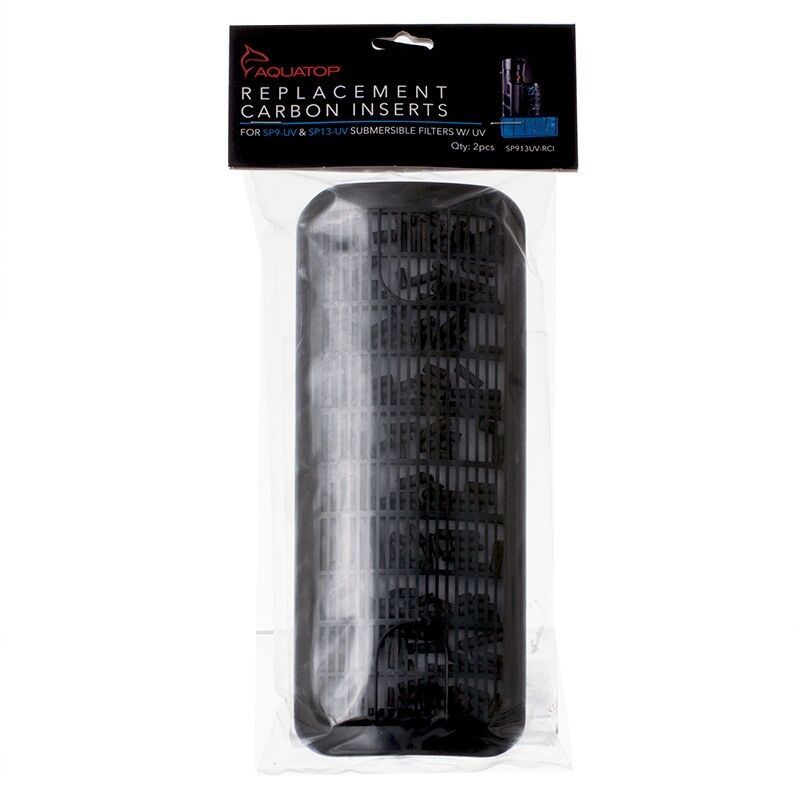 Aquatop Replacement Carbon Inserts for SP9-UV &amp; SP13-UV Submersible Filters W/UV 2pcs