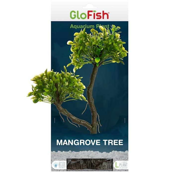 Glofish Mangrove Green Tree Plant Fluorescent Under Blue LED Light Aquarium Decor