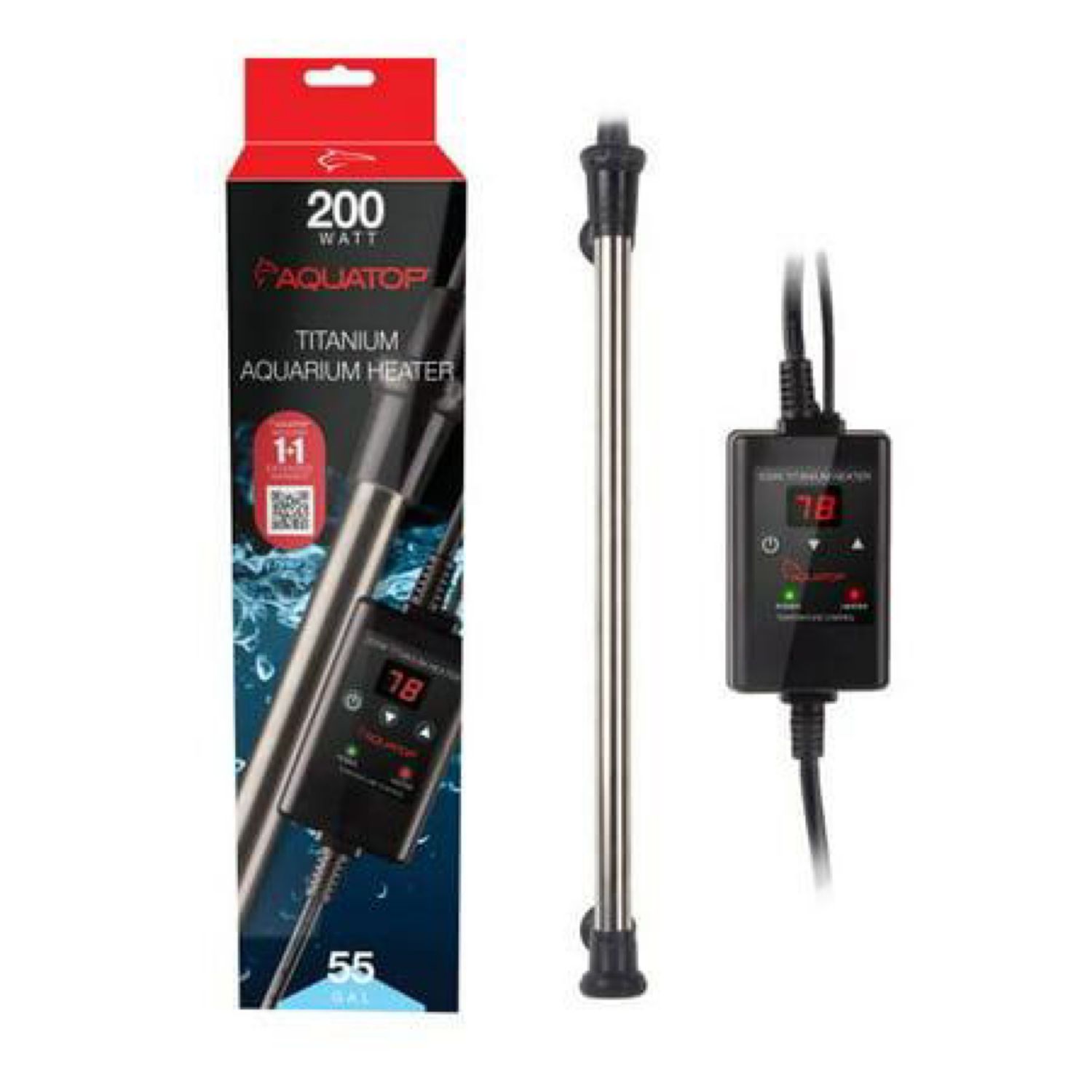 Aquatop 200 Watt Titanium Aquarium Heater with Controller