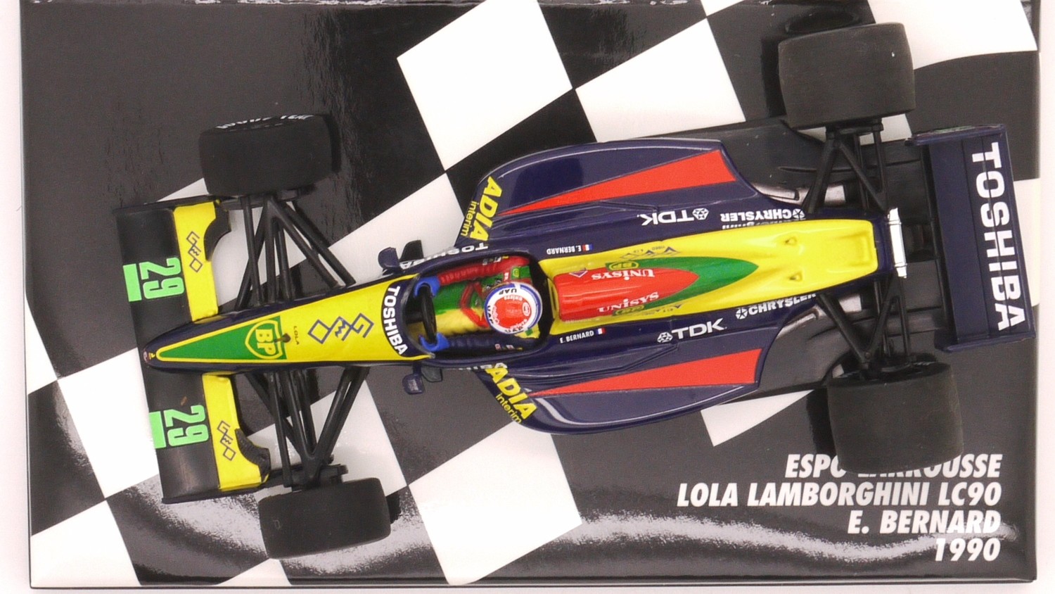 Modèle Réduit 1:43 F1 Larrousse Lamborghini Lola LC90 - Éric Bernard - Minichamps - Occasion Avec Boîte