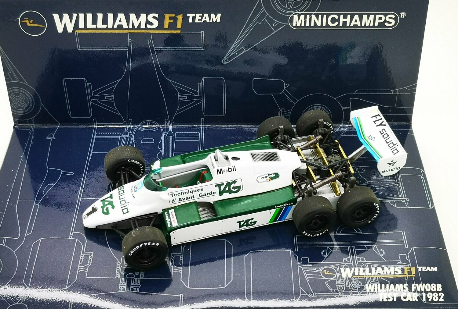 1982 Minichamps Williams FW08b- K.Rosberg 6 wheel test car 1