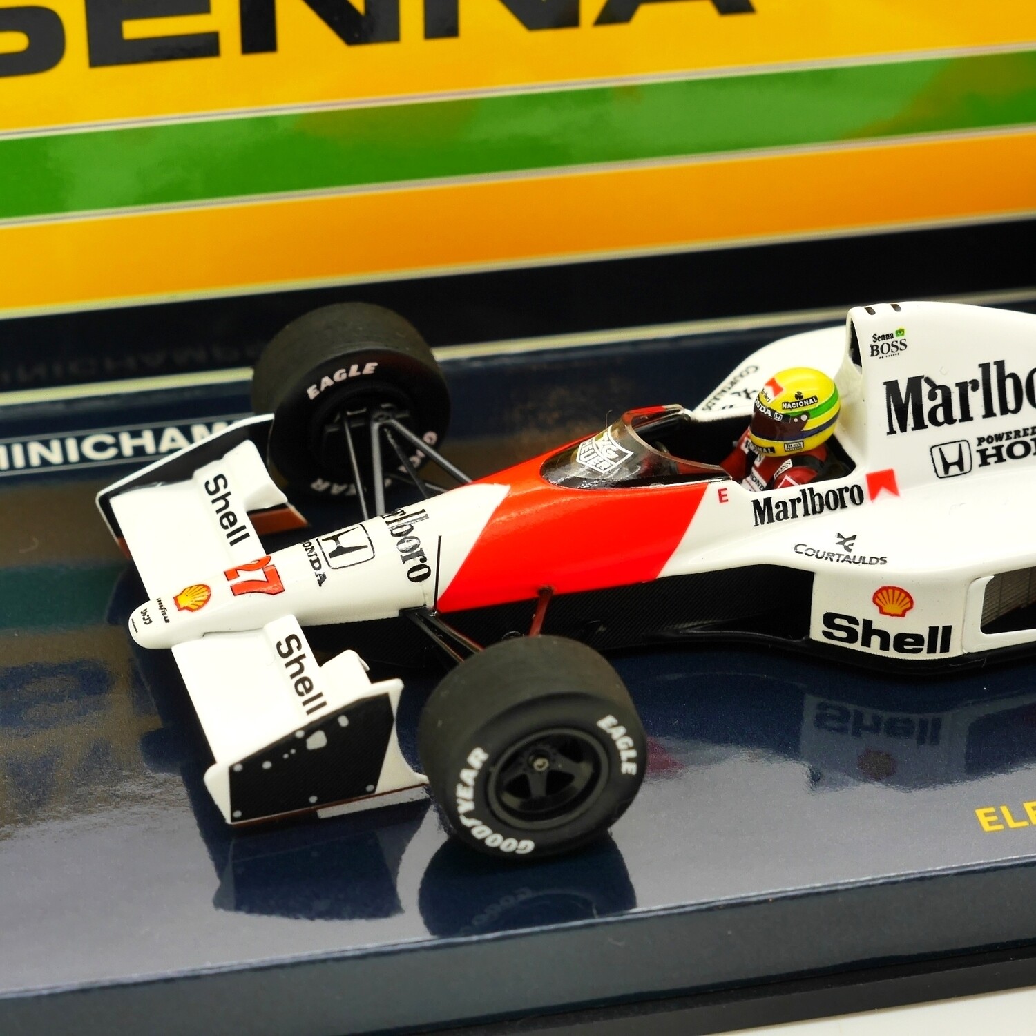 1990 New Minichamps Marlboro Mclaren Honda MP4/5b - A Senna