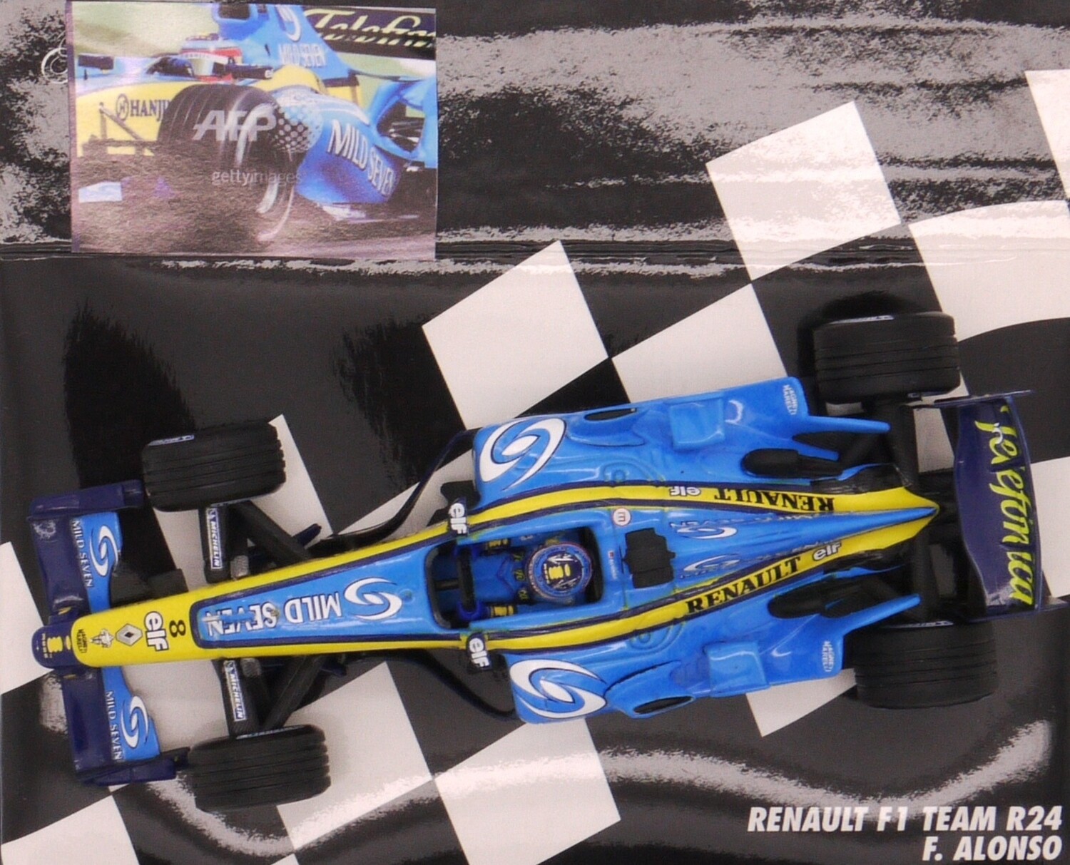 2004 Minichamps Mild Seven Renault R24 F Alonso -1-43 scale