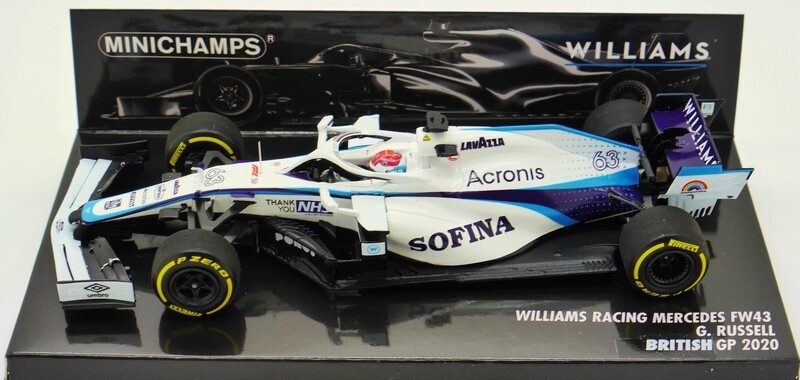 ミニチャンプス ウィリアムズ FW43 ジョージラッセル PMA 1/43