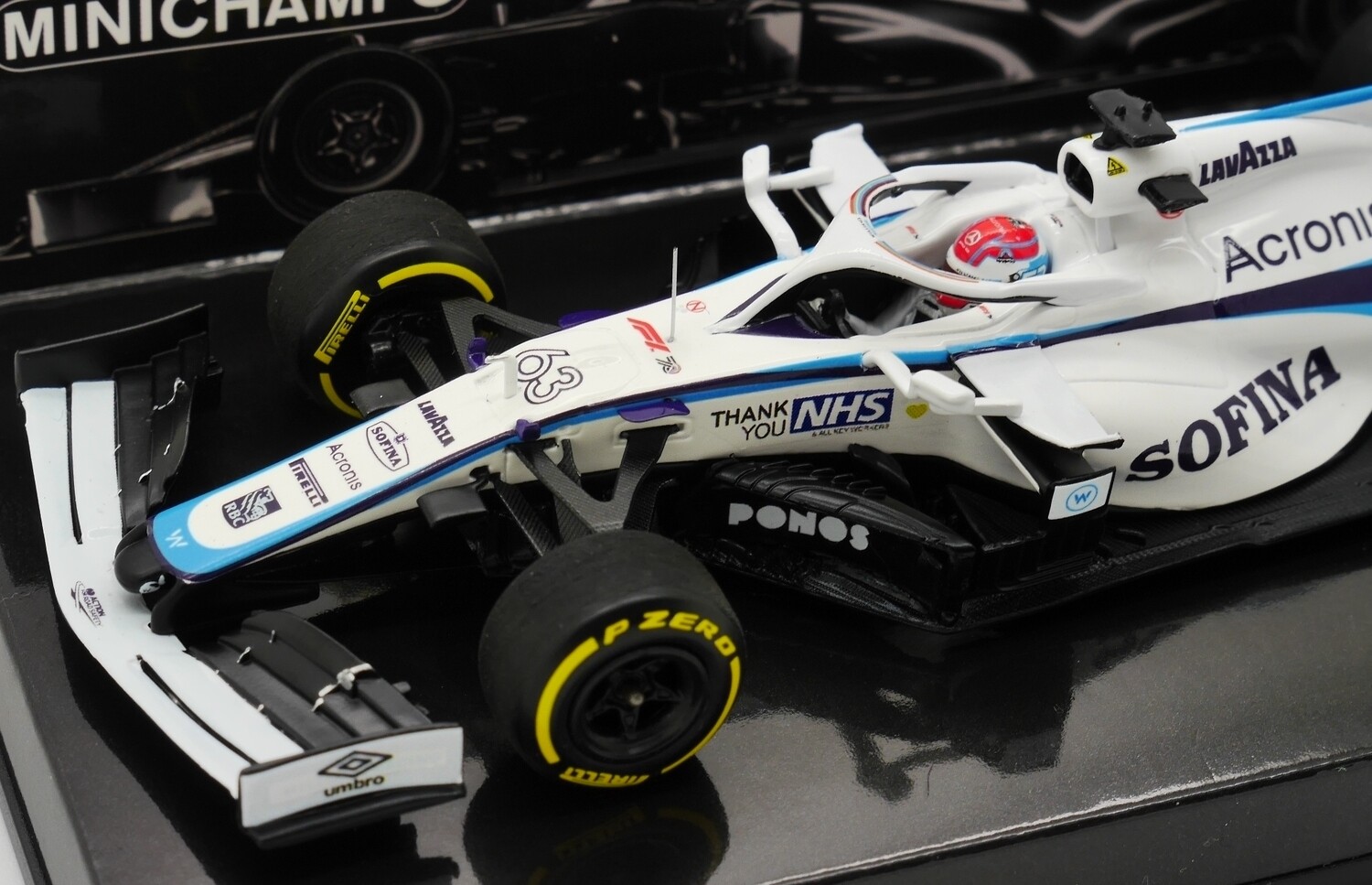 ミニチャンプス ウィリアムズ FW43 ジョージラッセル PMA 1/43 PMA 1/43 G．ラッセル ウィリアムズ・メルセデス FW43B 2021 F1
