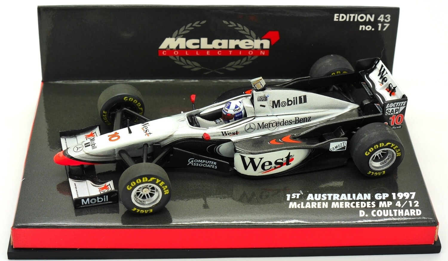 1997 Minichamps West McLaren Mercedes MP4/12 D Coulthard 1st