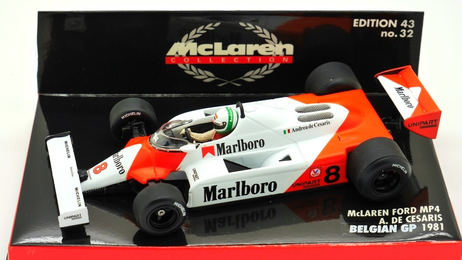 Mc Laren Mp4-1 A.De Cesaris 1981 Accident Monaco Gp 1:43 Spark S4301 Model