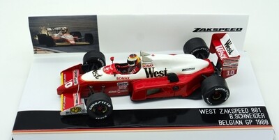 1988 Tameo West Zakspeed 881 - B Schneider - 1/43 scale