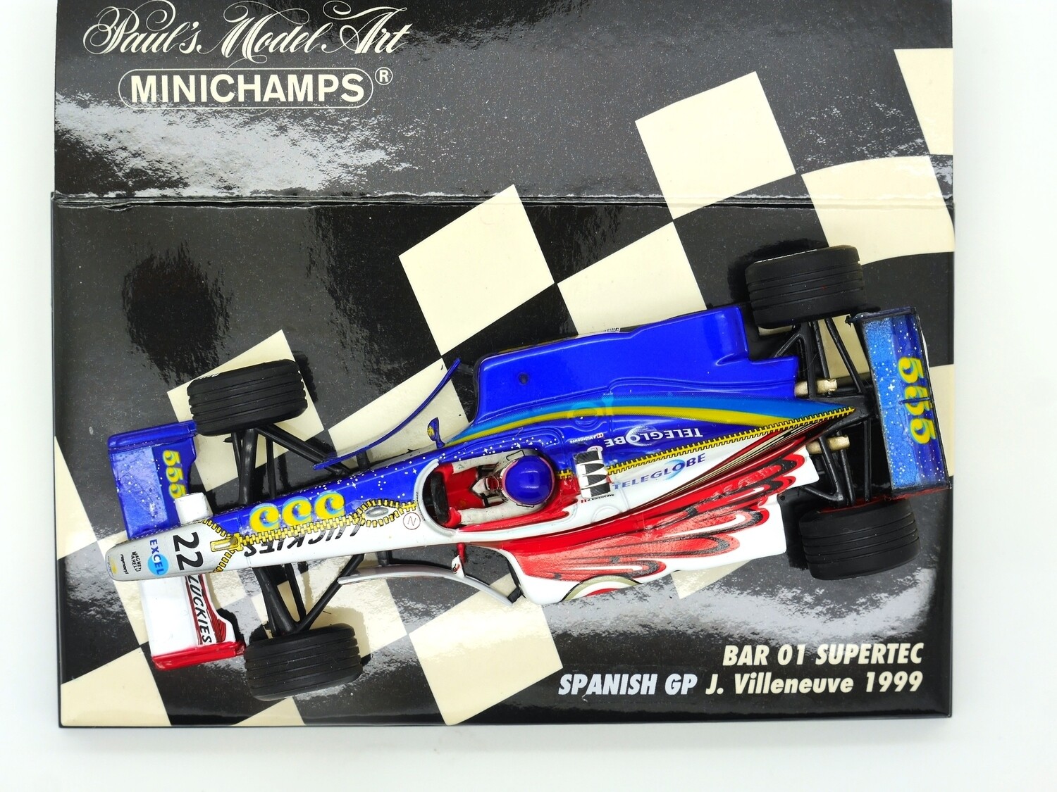 1999 Minichamps Lucky Strike 555 BAR 001 - J Villeneuve Spanish GP