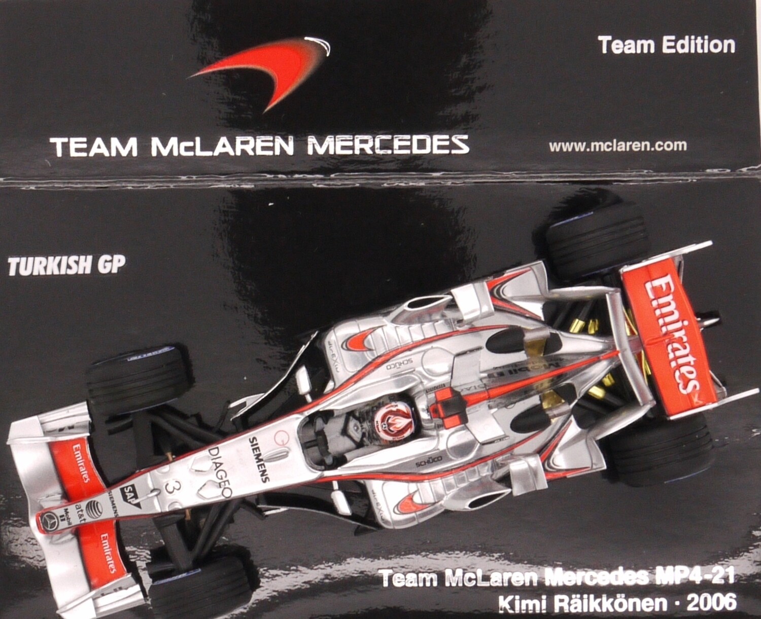 2006 Minichamps Diagio McLaren MP4/21 K Raikkonen Turkish GP