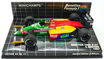 1987 Minichamps Benetton B187 T Boutsen -1/43 scale