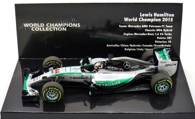 Mercedes W06 GP. Monaco 44 Lewis Hamilton 2015, Minichamps 1/43 Éd