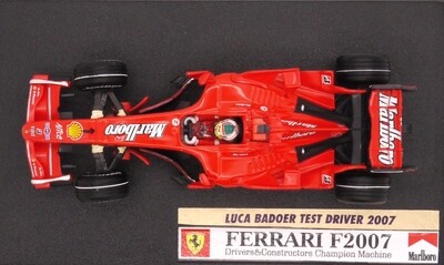 2007 Hotwheels Marlboro Ferrari F2007 L.Badoer Test car -1/43 scale