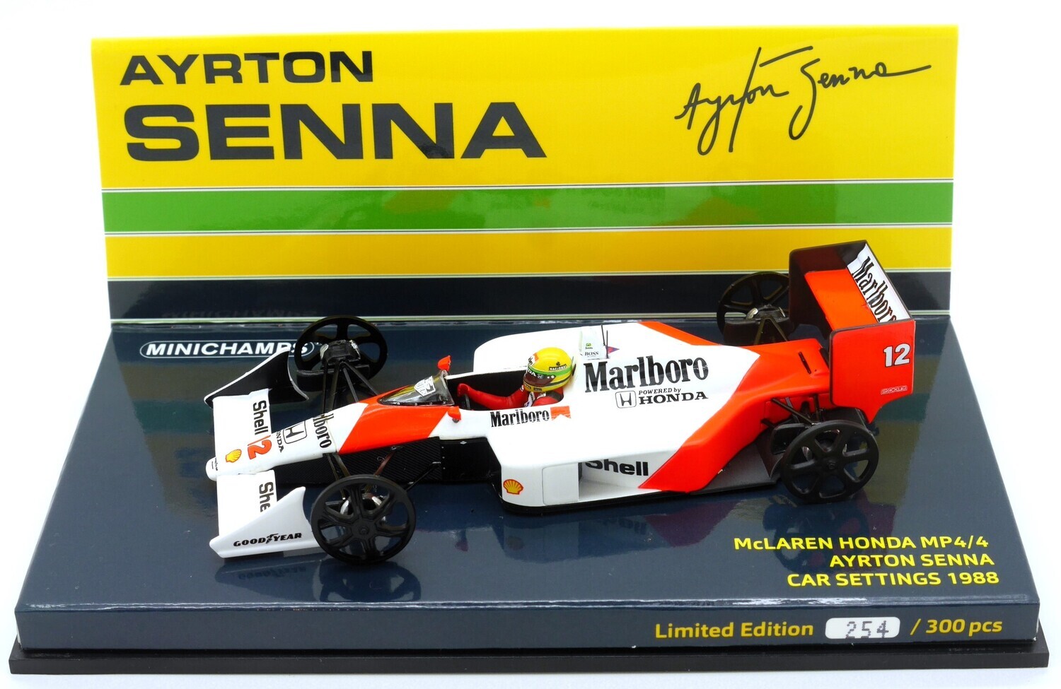 1988 Minichamps Marlboro McLaren MP4/4 A Senna Garage car 1