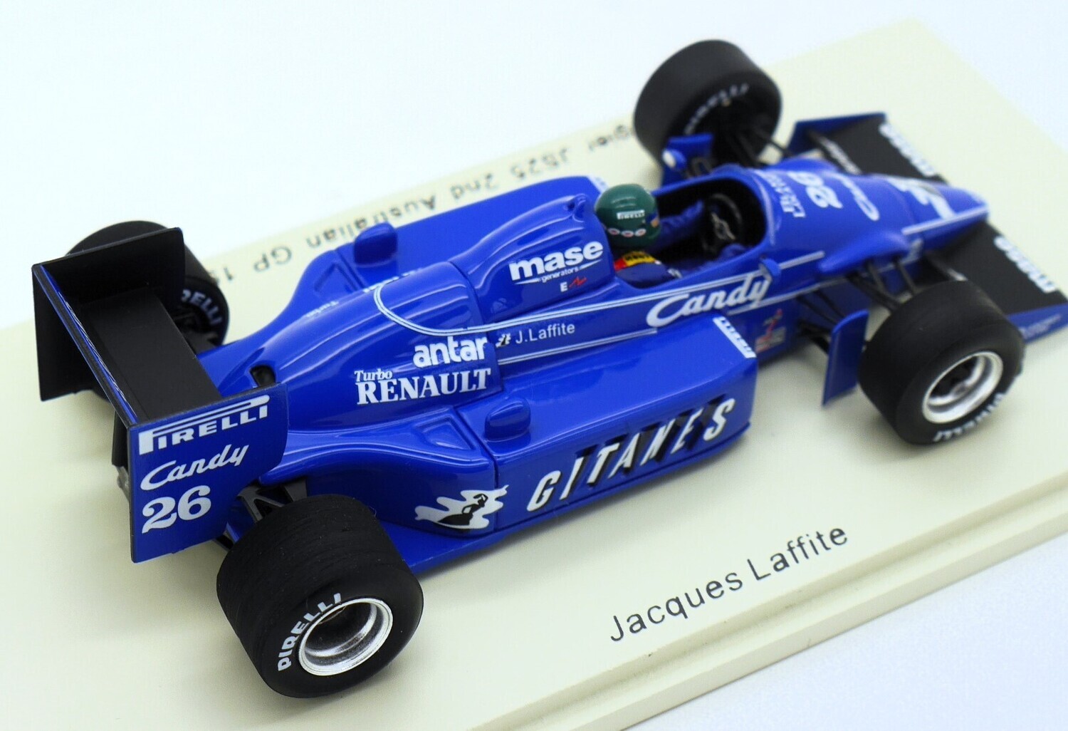 1985 Spark Gitanes Ligier Renault JS25 - J Lafitte 1985 Spark Gitanes Ligier Renault JS25 - J Lafitte