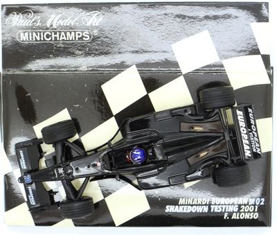 Modèle Réduit 1:43 Minichamps - Minardi Fondmetal M02 F1 (Fiorano Test Août 2000) Piloté Par Fernando Alonso - Occasion