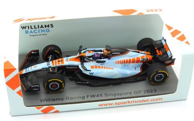 2023 Spark Gulf Williams Mercedes FW45 A Albon Singapore GP 1/43 scale