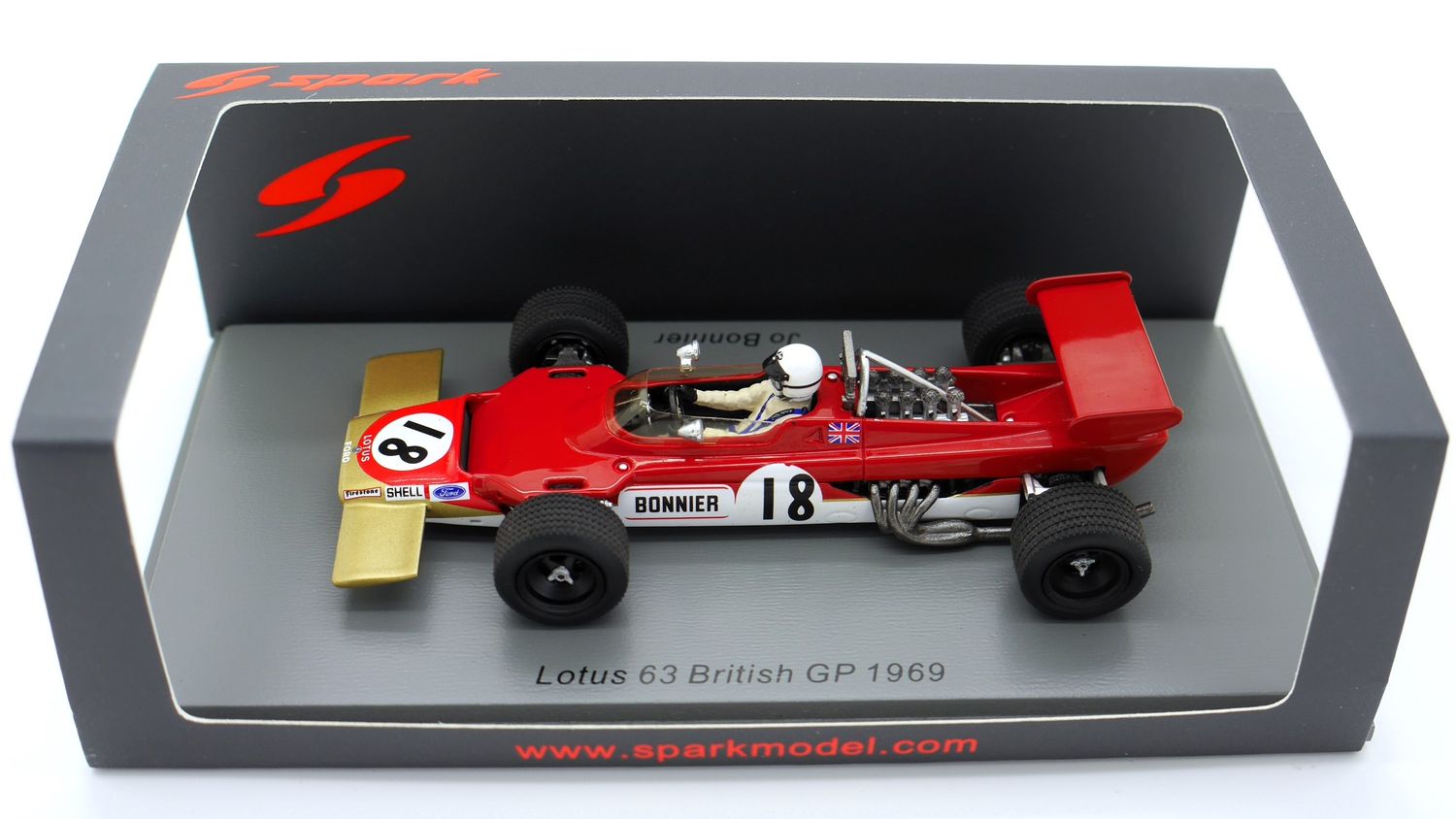 1969 Spark Lotus 63 J Bonnier British GP - 1/43 scale