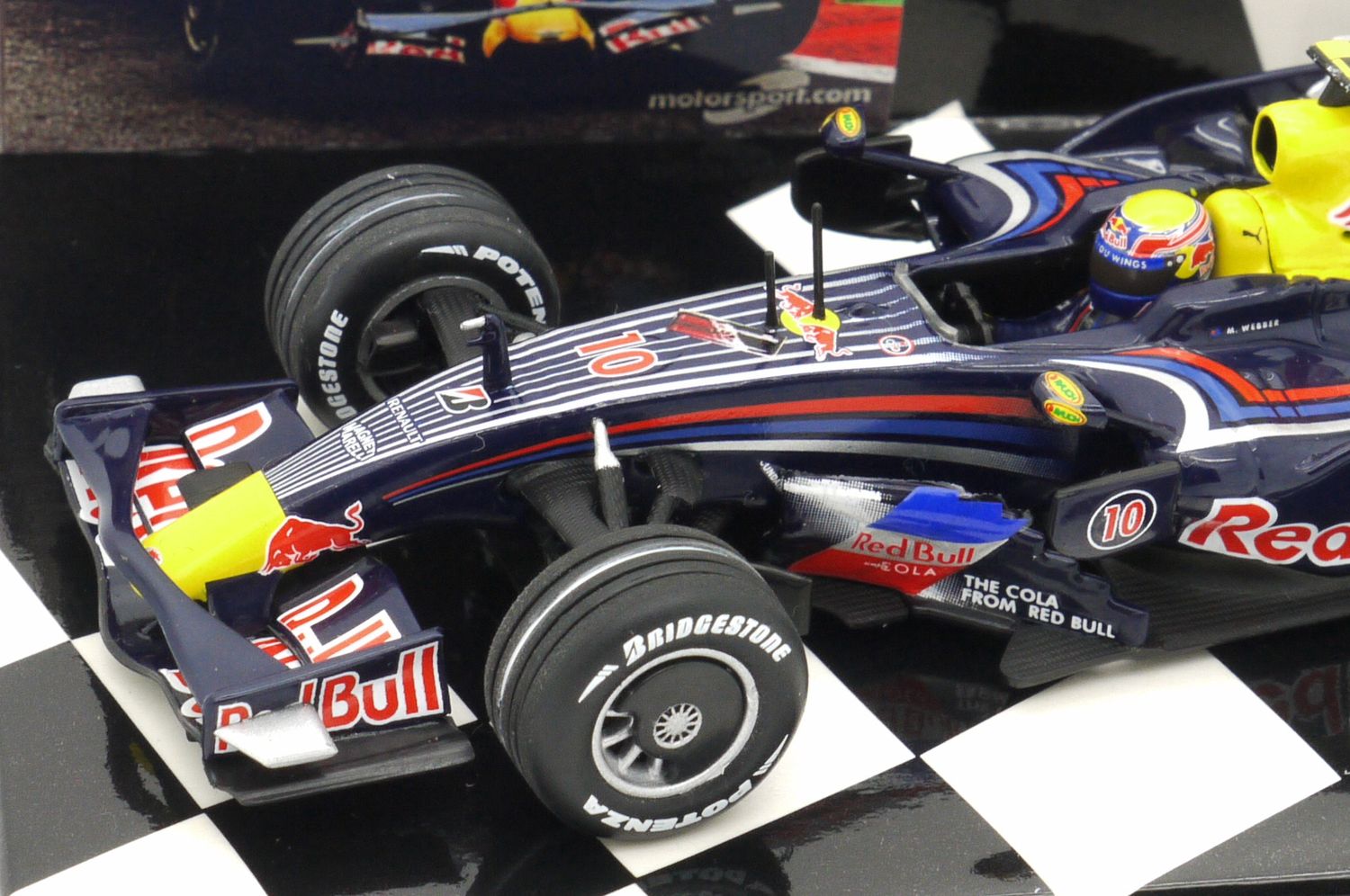2008 Minichamps Red Bull RB4 M.Webber Belgian gp 1/43 scale