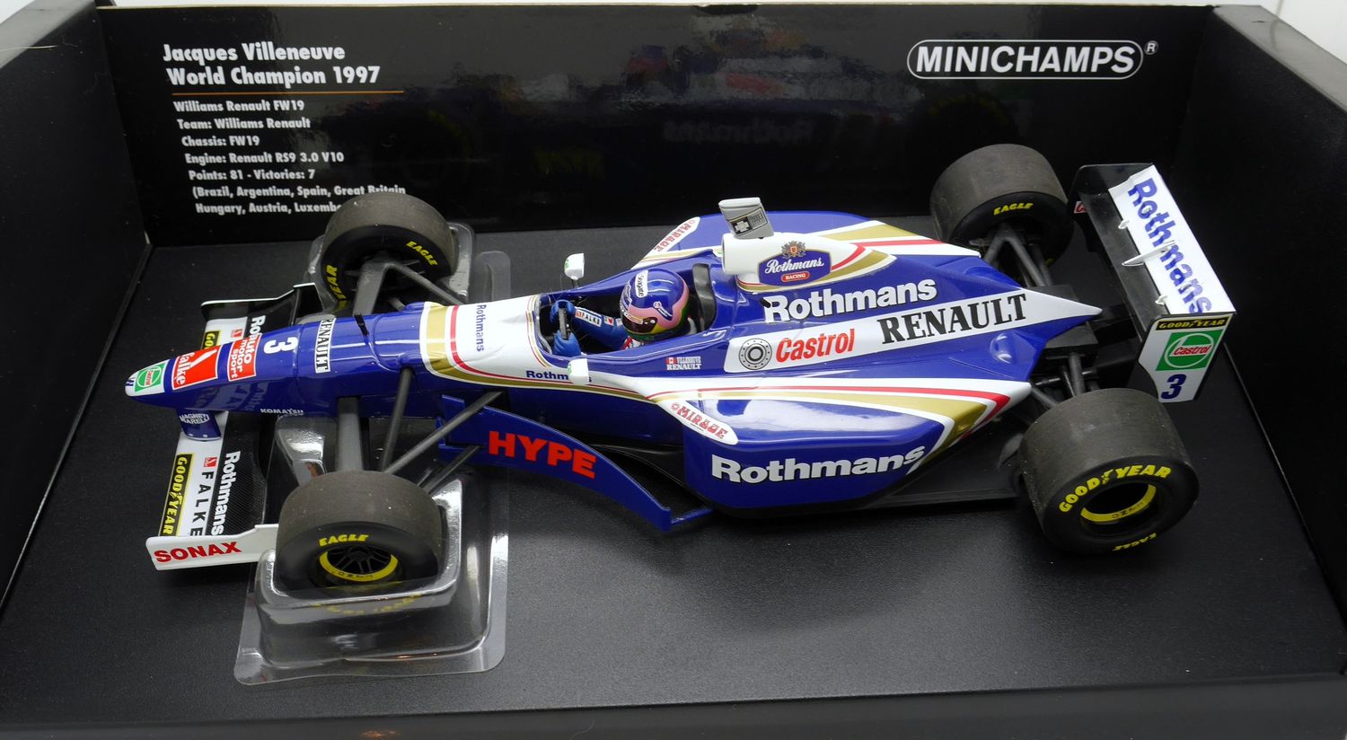 ①1/18 ウィリアムズ FW19 #3 J.ビルヌーブ Rothmans仕様 ①1/18 ウィリアムズ FW19 #3 J.ビルヌーブ Rothmans仕様