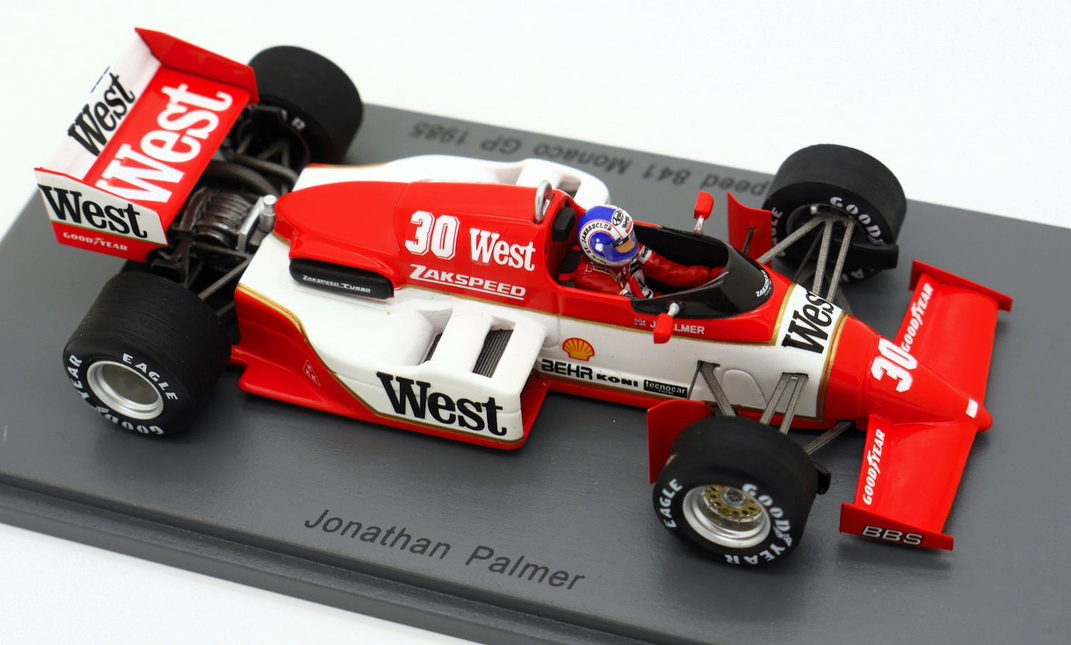 1985 Spark West Zakspeed 841 J Palmer Monaco GP -1/43