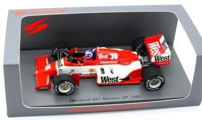 1985 Spark West Zakspeed 841 J Palmer Monaco GP -1/43