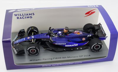 スパーク 1/43 ウィリアムズ FW46アルボン2024モナコ9位 スパーク S9541 1/43 Williams Racing FW46 No.23 9th Monaco GP