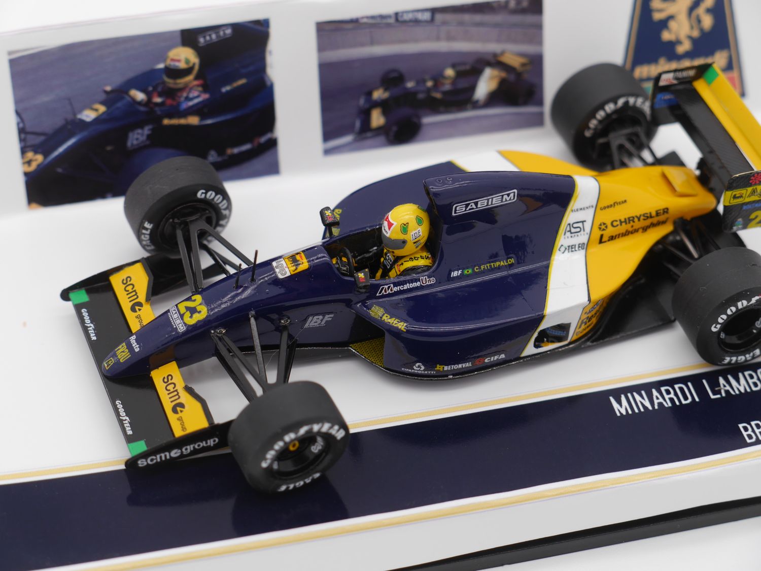 1992 Tameo Minardi Lamborghini M191b - C Fittipaldi - 1/43 scale