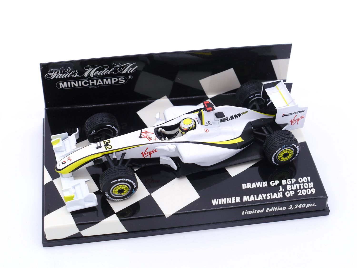 希少 MINICHAMPS ミニチャンプス BRAWN GP BGP 001 J.BUTTON WINNER