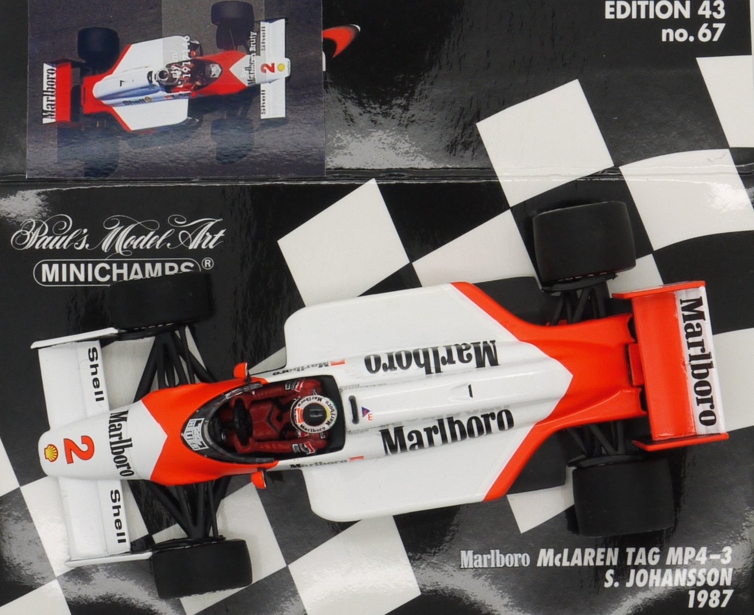 1987 Minichamps Marlboro Mclaren MP4/3 S.Johansson -1/43 scale