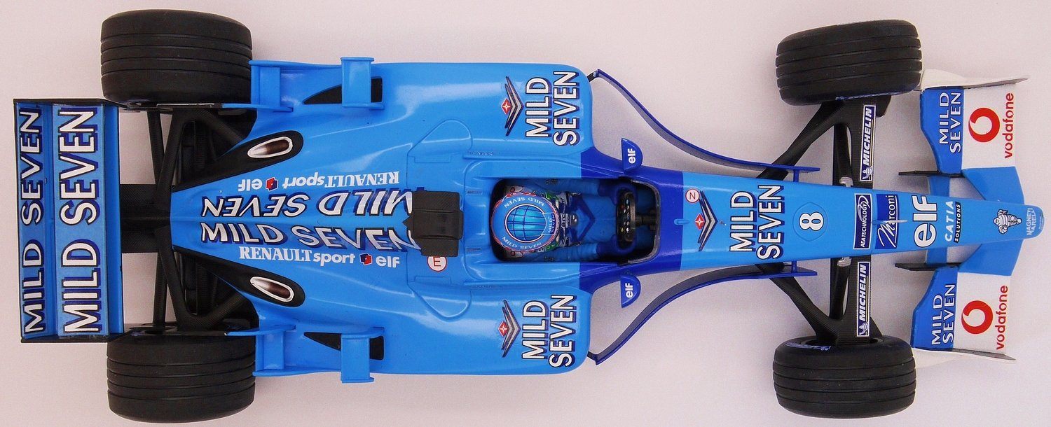 2001 Minichamps Mild Seven Benetton B201 J Button - 1/18