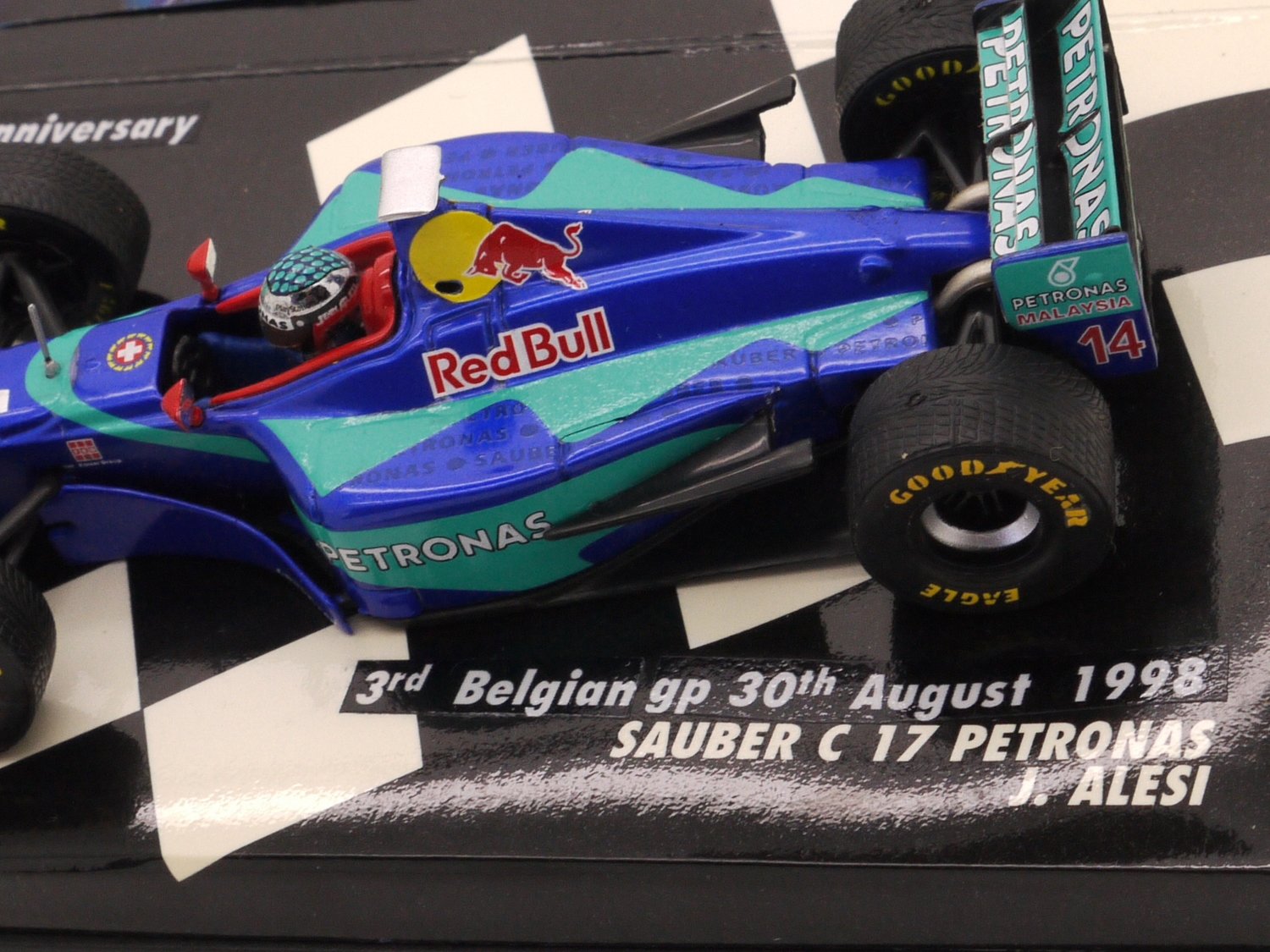 MINICHAMPS  1/43  ジャンアレジ　ザウバー C17 ペトロナス 1998 Sauber Petronas C17 - J Alesi 3rd Belgian GP - Rain tyres 1