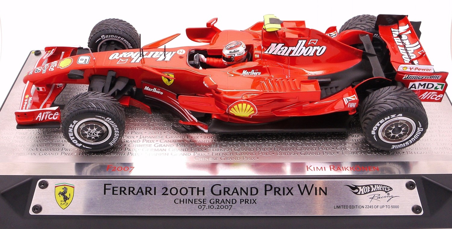 GRAND PRIX RACER FERRARI F2007 ホットウィール Hot Wheels Ferrari F2007 #6 Kimi Raikkonen World Champion 2007 1